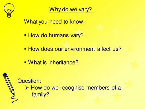Why do we vary?