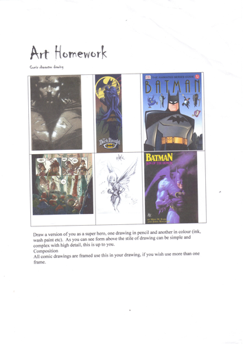 home work for a portraits project