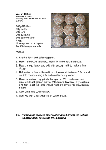Welsh Cake recipe