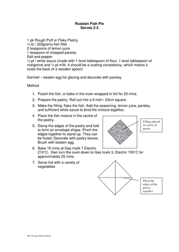 Fish Russian Fish Pie Teaching Resources