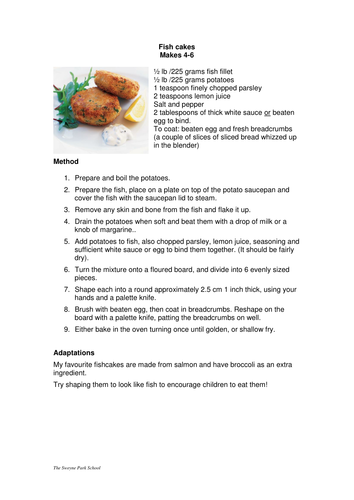 Fish Cake recipe
