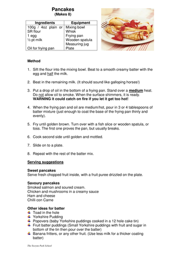 Pancakes x8 recipe