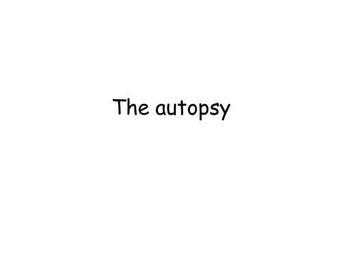 BTEC Applied Science: The Autopsy