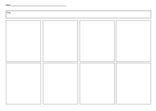 BTEC Applied Science: Blank Storyboards