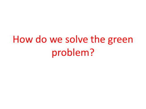 BTEC Applied Science: Solving the Green Problem