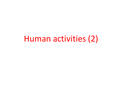 BTEC Applied Science: Human Activities
