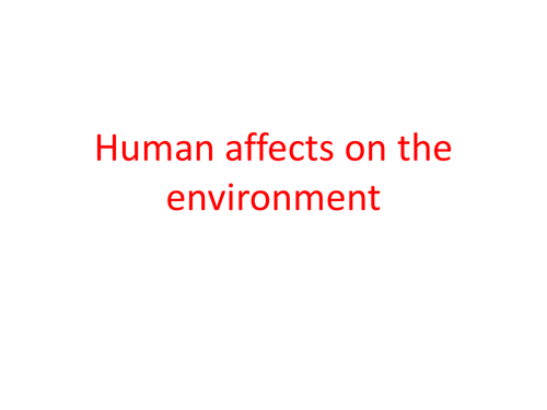 BTEC Applied Science: Humans and the Environment
