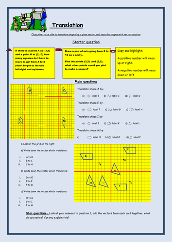 KS3 Translation Questions Worksheet