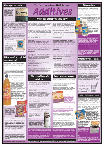 Food Additives booklet | Teaching Resources