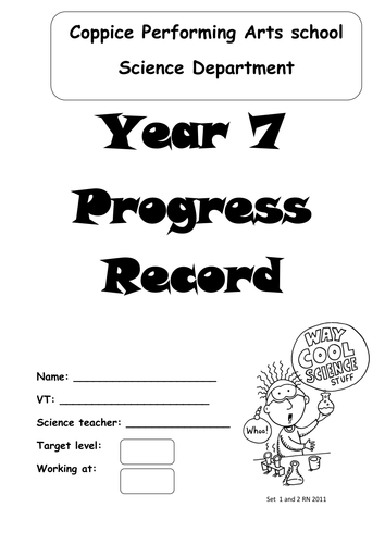 Progress record for year 7