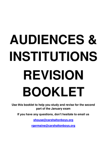 AS Audience & Institution Magazine Revision Guide