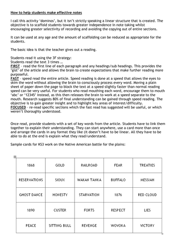Helping students to take notes
