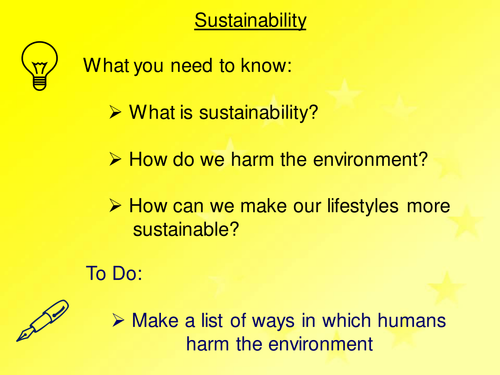 Sustainability