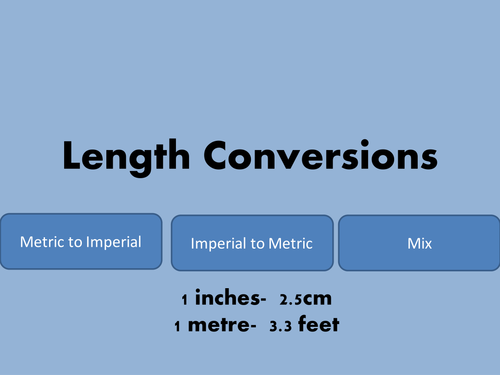 KS3 Length Conversions- PowerPoint (world records)