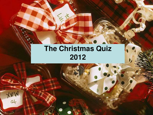 Christmas Quiz for Secondary pupils