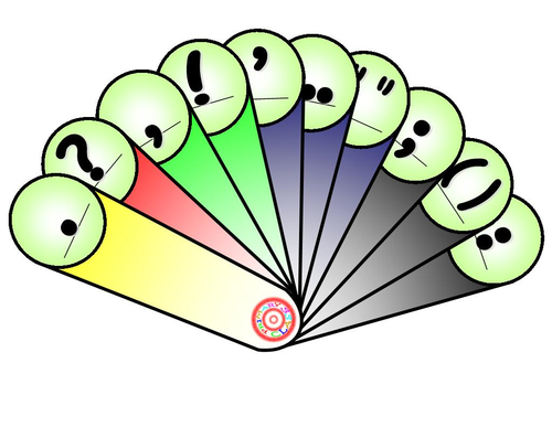 Colour Coded Punctuation Fans