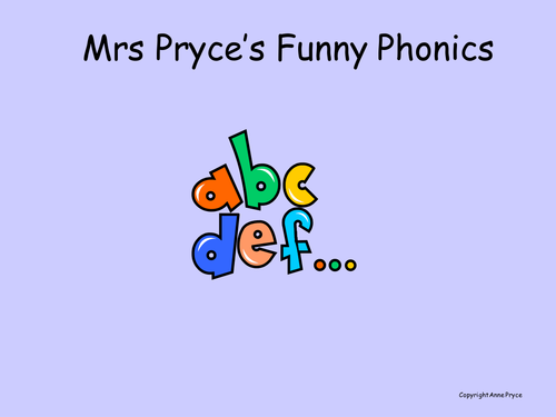 Mrs Pryce's phonics-cons digraph for sh.