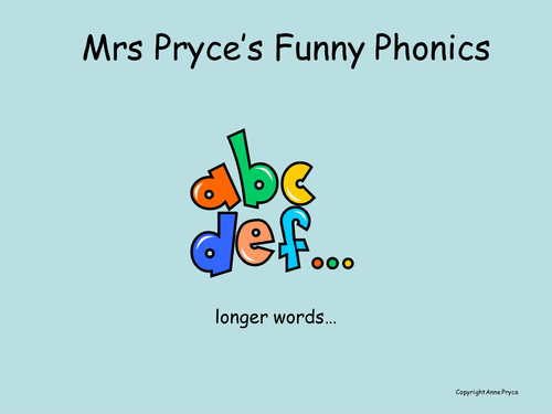 Mrs Pryce's phonics-polysyllabic.