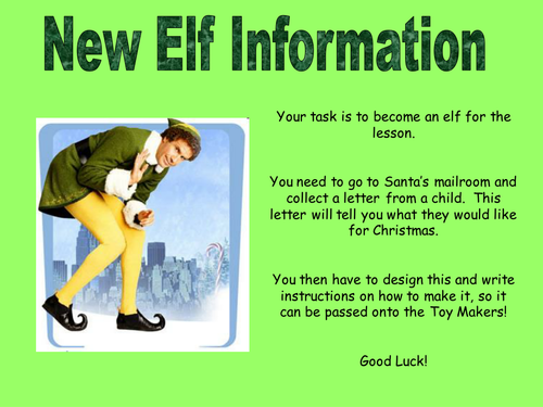 Elf Christmas Lesson.