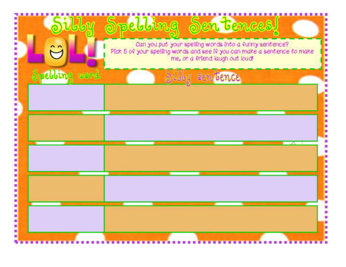 Spelling Activity Worksheets Year 1<br/>