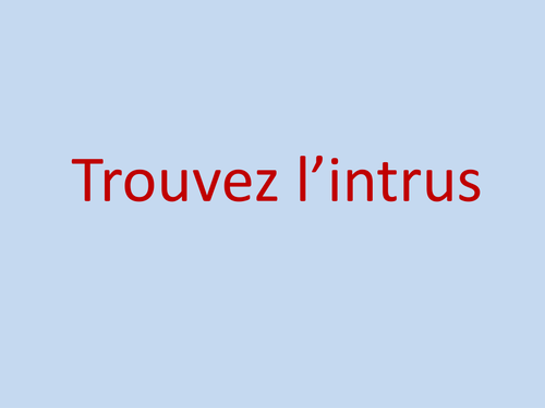 Trouvez l'intrus