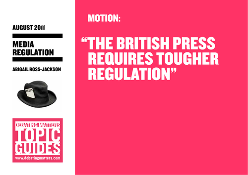 Debating Matters Competition - Media Regulation