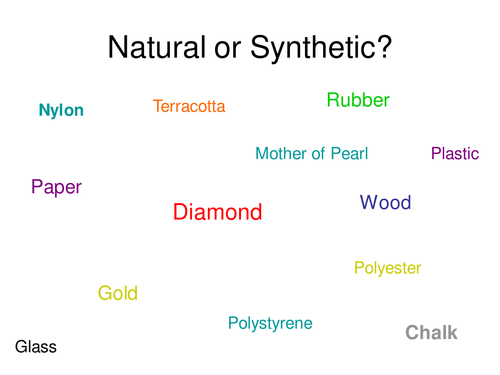 C21 C2: Materials Natural or Synthetic Bell Task