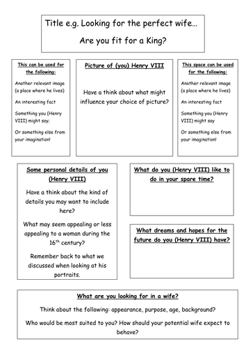 Henry VIII Dating Template