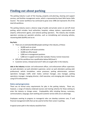 Parking Factsheet