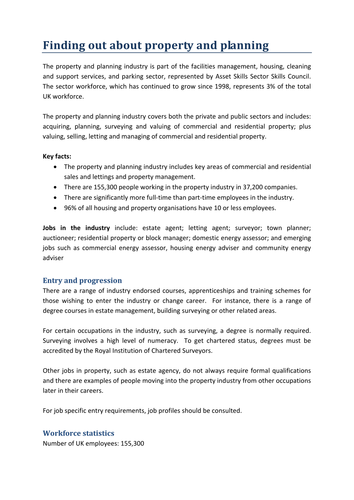 Property and Planning Factsheet