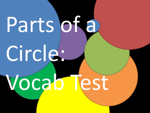KS3 / GCSE - Parts of a Circle Test