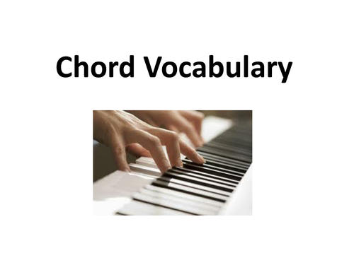 Chord Vocabulary - Major/Minor/Sus/Diminished