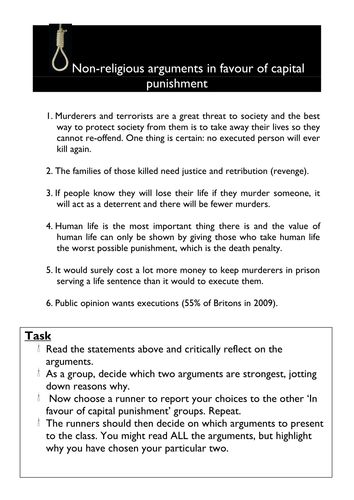 Capital Punishment Non-religious arguments