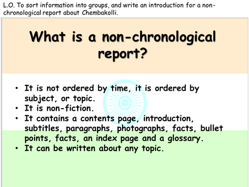 How to write a non-chronological report