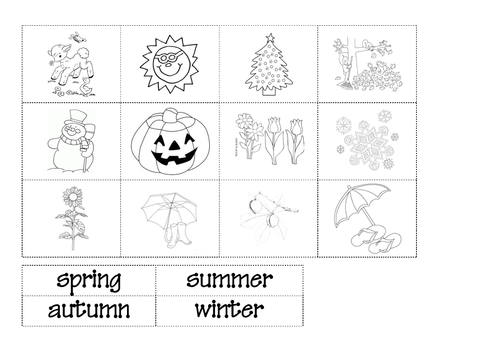 Pictures of the seasons to sort | Teaching Resources