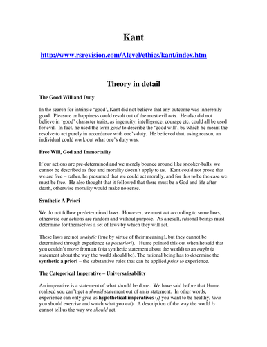 A'level ethics from OCR outline and some key info