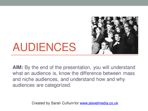 Media Studies Introduction to Audiences