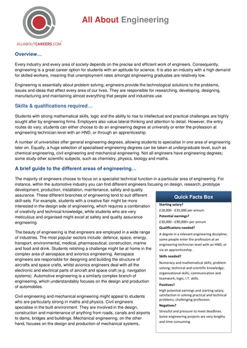 Engineering Sector Overview