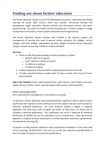 LLUK: Further Education