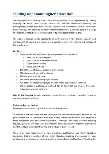 LLUK: Higher Education