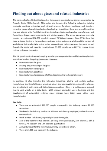 ProSkills: Glass and related industries