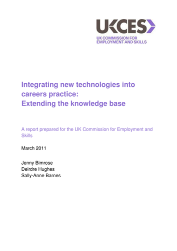 Integrating new technologies into careers practice