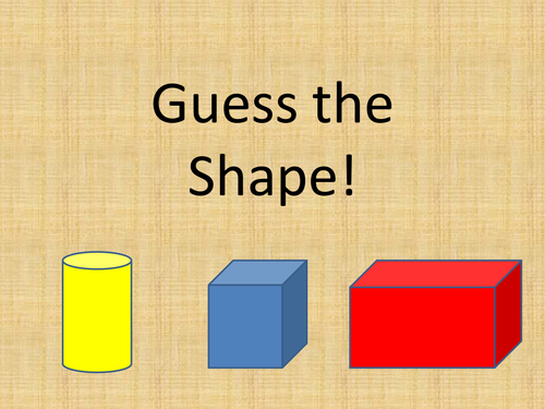 Guess The 3d Shape Quiz Teaching Resources