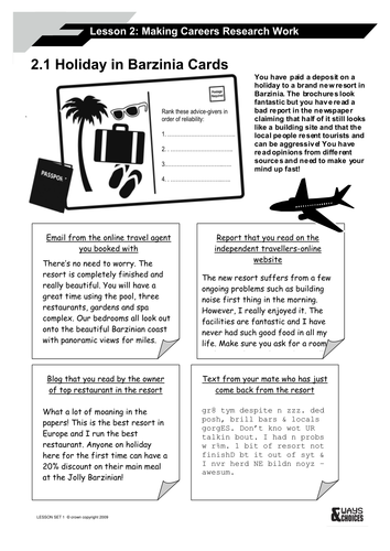 Lesson 2: Making Careers Research Work