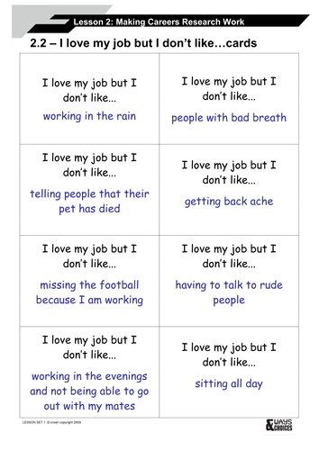 Lesson 2: Making Careers Research Work