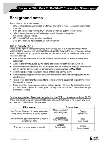 Lesson 4: Who Gets To Do What?