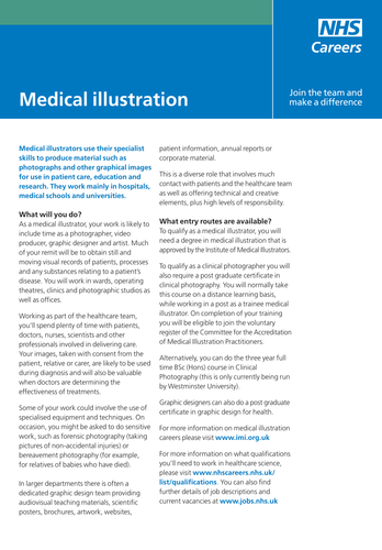 NHS Careers: Medical illustration