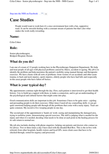 Rehabilitation case study examples picture