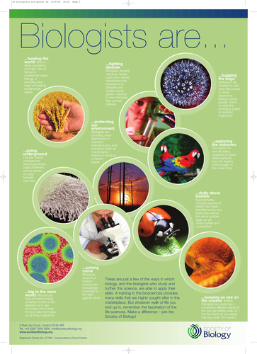 Biologists careers poster