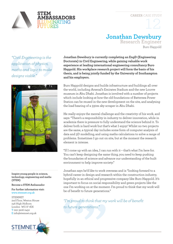STEM Ambassador: Jonathan Dewsbury